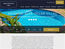 Tablet Screenshot of blueoceanvillas.com.au